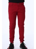 Boys\' trousers with elastic bands, burgundy NDZ105 - Online store - Boutique